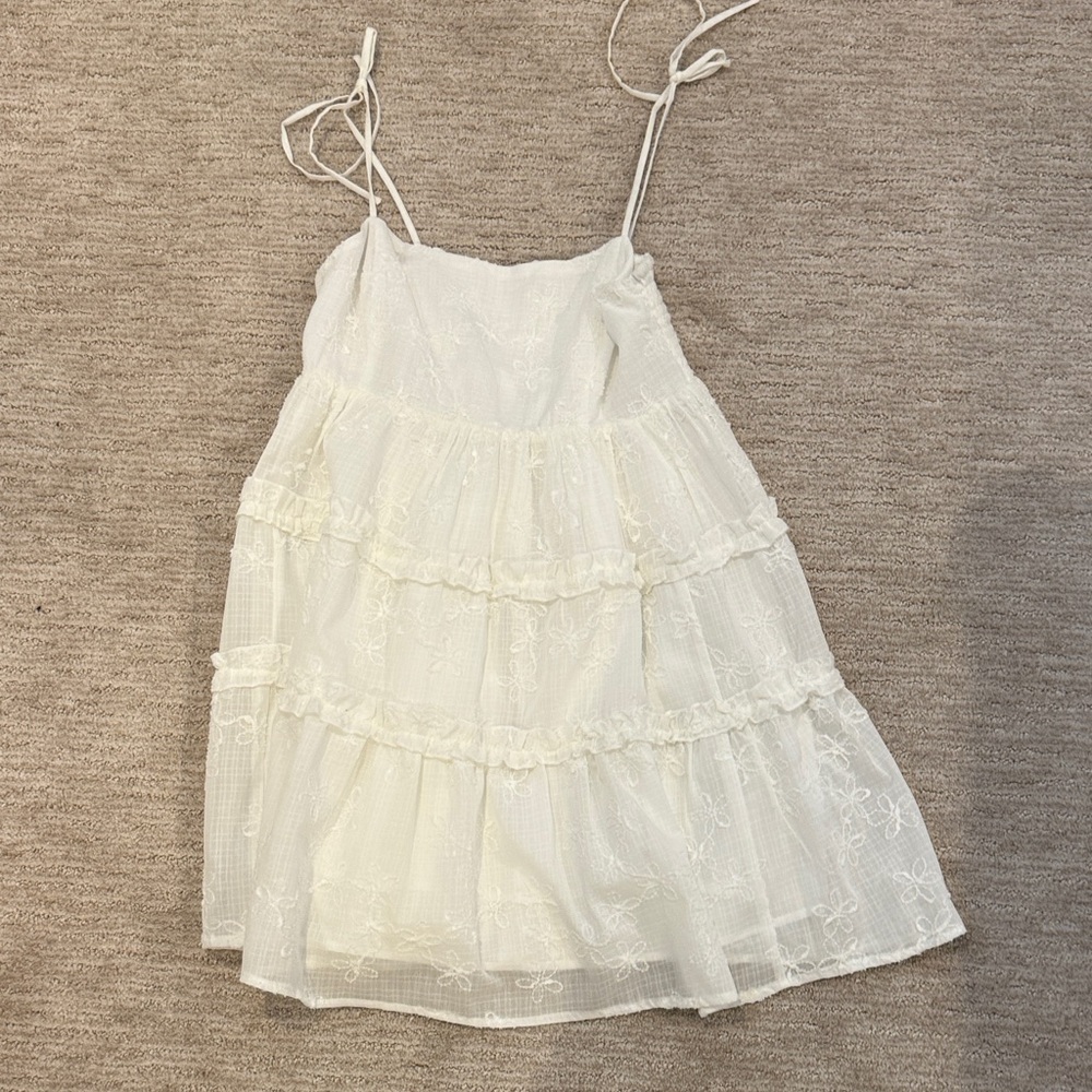 All in Favor White Layered Dress